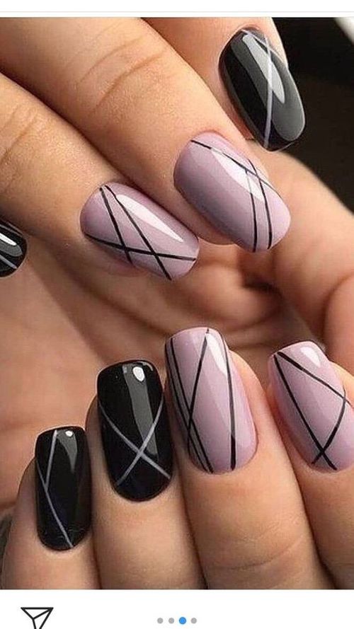 black and purple square summer short acrylic nails _ Light purple nails with designs