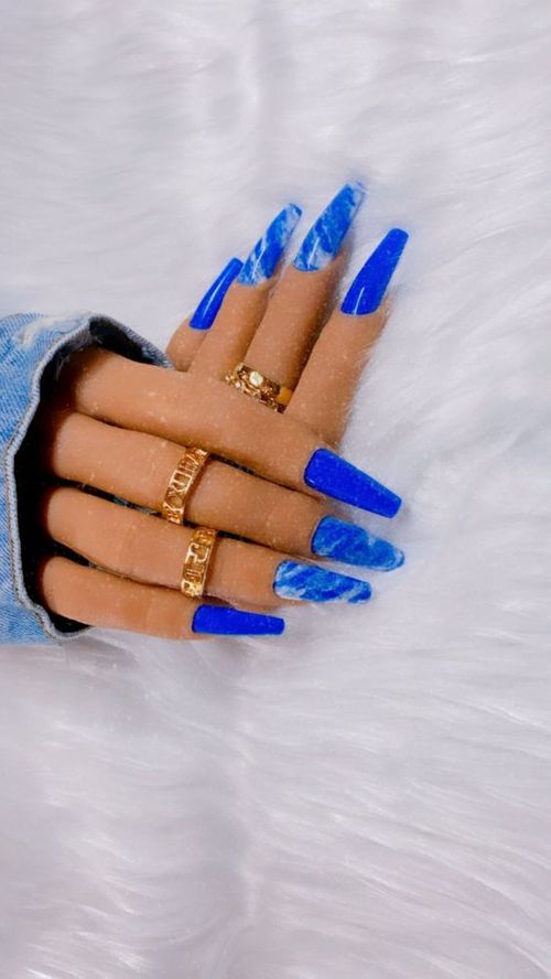 baby blue acrylic nails short _ baby blue acrylic nail ideas