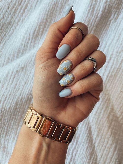 coffin baby blue acrylic nails _ coffin acrylic nails