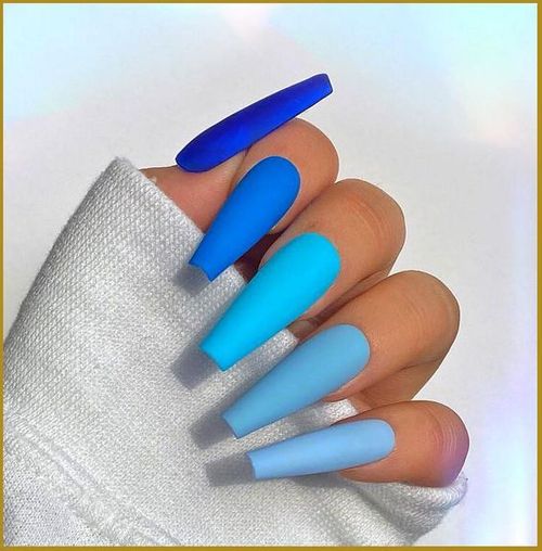 coffin baby blue acrylic nails _ coffin baby acrylic nails