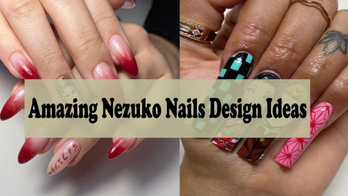 Amazing Nezuko Nails Design Ideas