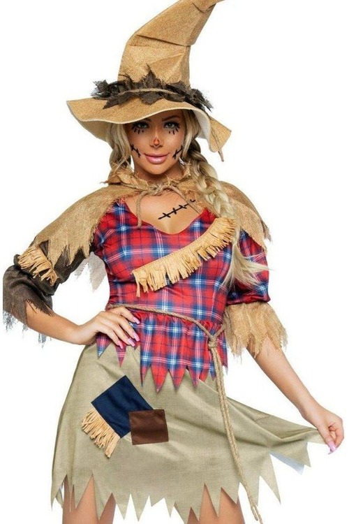 Women's scarecrow costume-womens creepy scarecrow costume