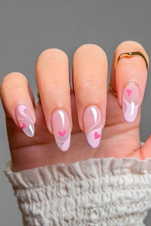 cute valentines day acrylic nails - fall nails