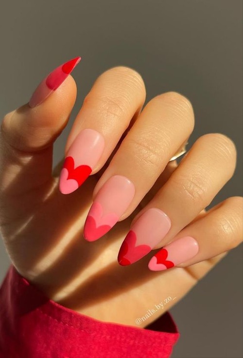 cute valentines day acrylic nails - valentines nails acrylic