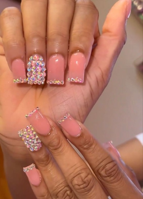 glam birthday nails coffin - best nails for funeral