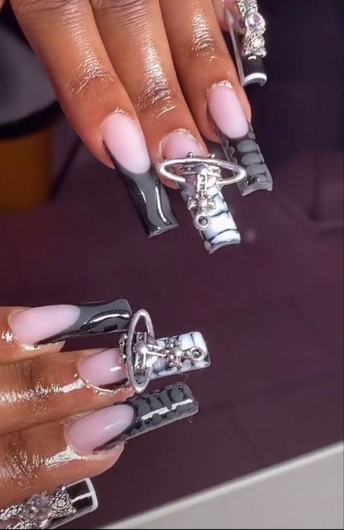 glam birthday nails coffin - cute coffin nails