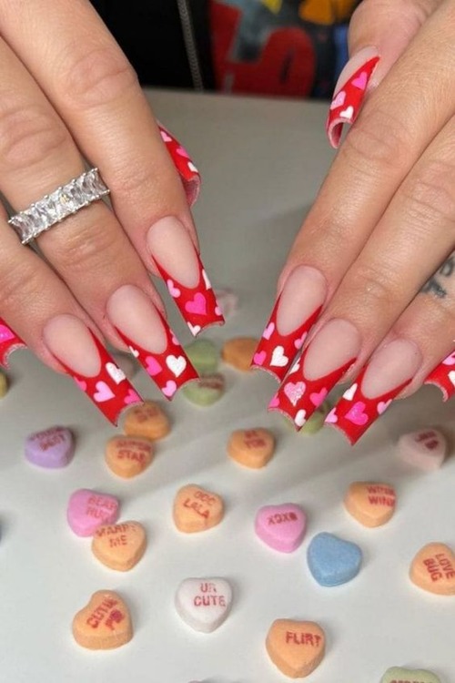 long valentine's day acrylic nails - how to take off long acrylic nails