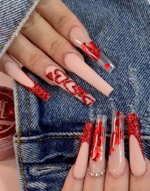 long valentine's day acrylic nails - longest acrylic nails in the world