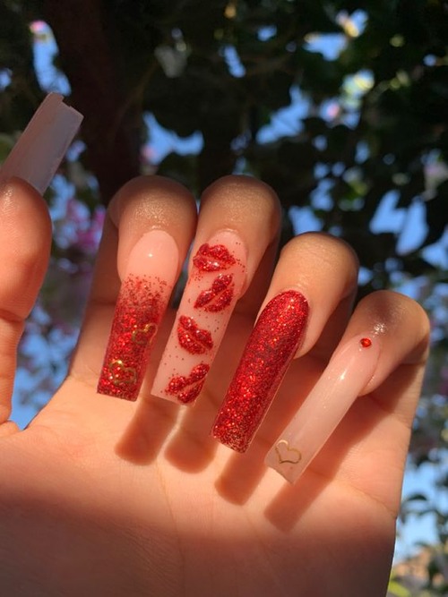 red valentines day nails - red valentines day nails 2022