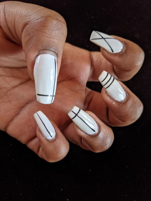 black lines on nails design - how to get rid of black lines on nails