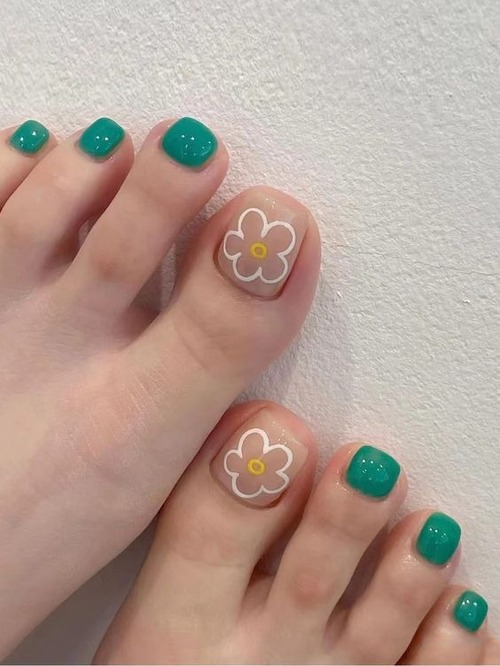 cute acrylic toe nails - multi colors acrylic toe nails