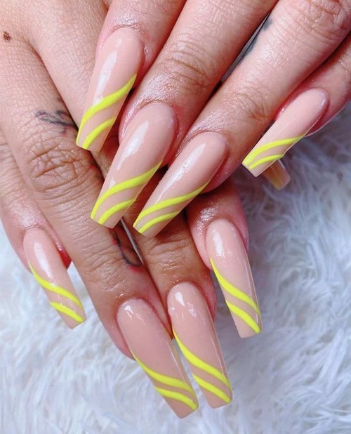 nails with lines design - how to do line designs on nails