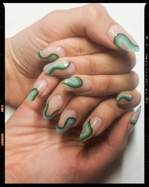 sage green almond nails - how to make sage green nail polish