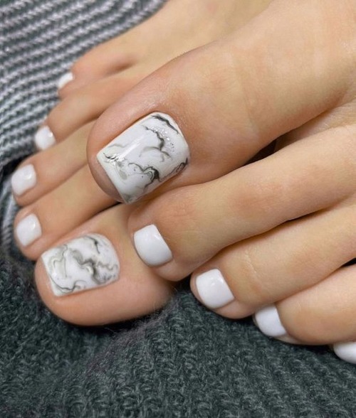 trendy acrylic toe nails - acrylic toe nail ideas