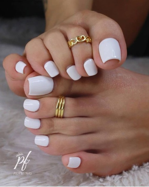 white acrylic toe nails - acrylic toes nail salon