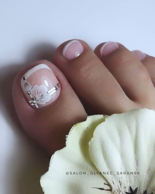 white acrylic toe nails - white tip acrylic toe nails