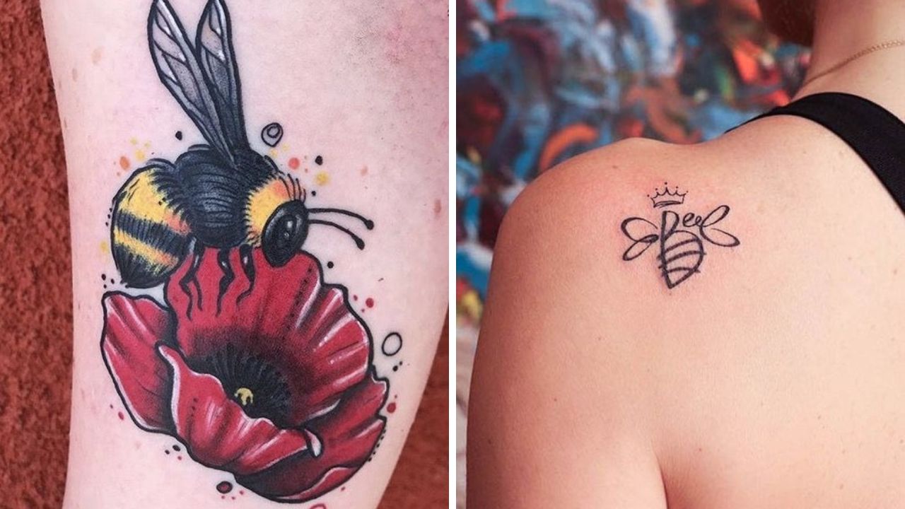 75 Cute Bee Tattoo Ideas | Art and Design | Bee tattoo, Honey bee tattoo,  Tattoos