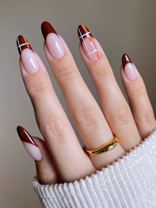 dark red french tip nails - how to do red french tip nails