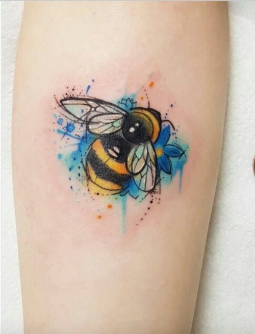 honey bee tattoo - small honey bee tattoo