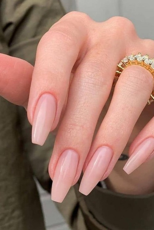nude pink acrylic nails - how to do pink and white acrylic nails