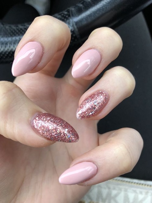 nude pink acrylic nails - nude pink nails