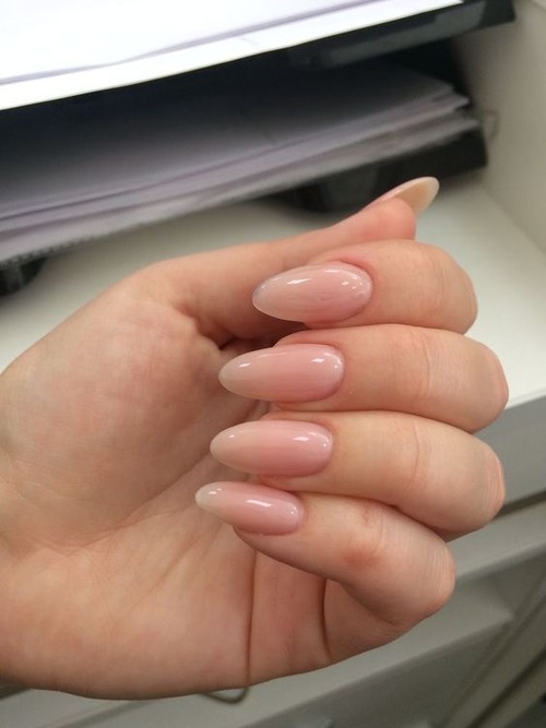 nude pink almond nails - how much do almond nails cost