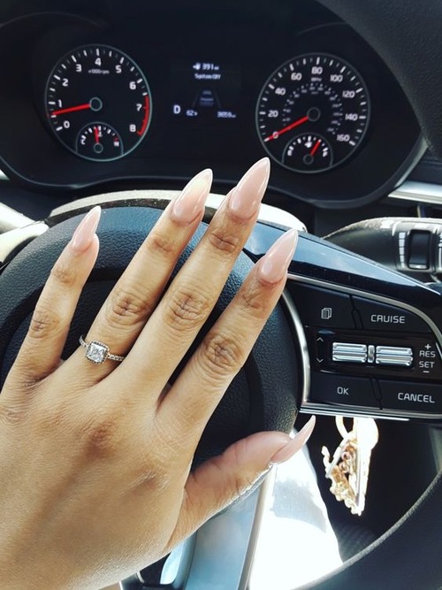 nude pink almond nails - how to get almond nails at salon