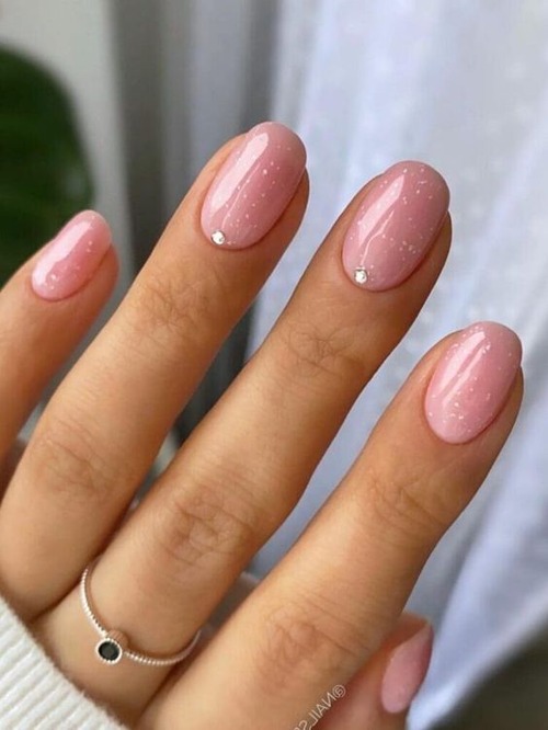 nude pink gel nails - nude pink nail polish
