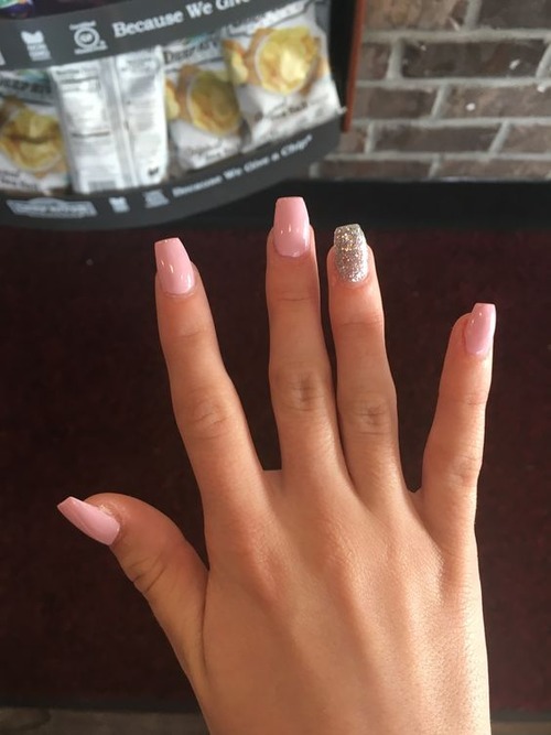 pink and silver nails - pink and silver nails stiletto