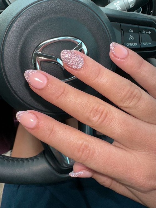 pink sparkly nails - dark pink sparkly nails