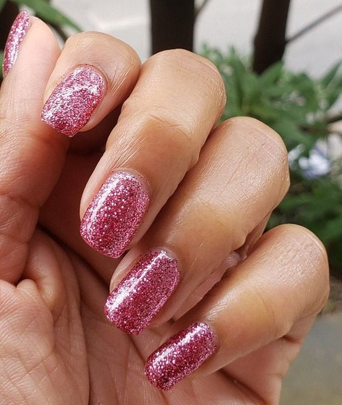 pink sparkly nails - light pink sparkly nails
