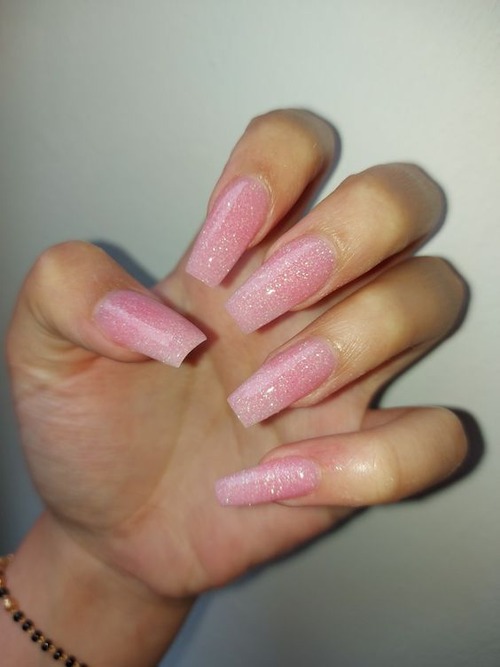 pink sparkly nails - pink sparkly nails simple
