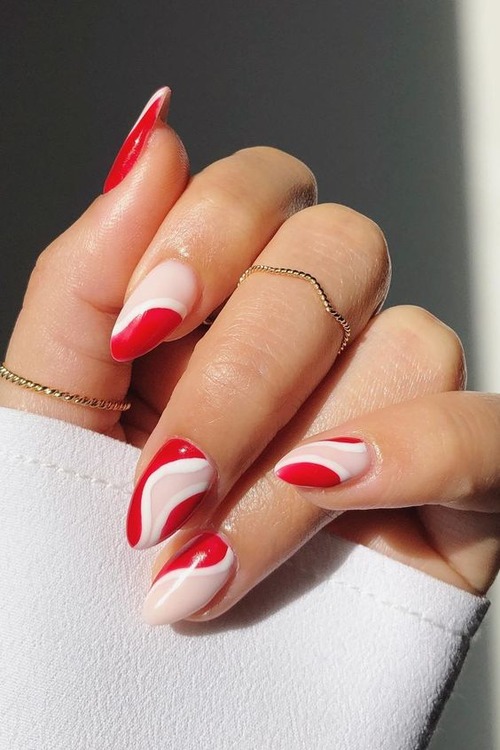 red and white french tip nails - how to do white french tip nails