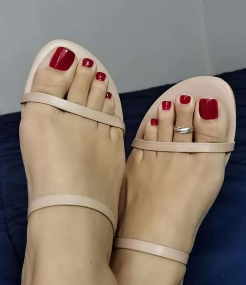red french tip toes - red french tip toes acrylic