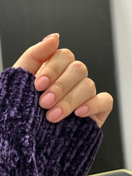 short nude pink nails - light pink nails natural