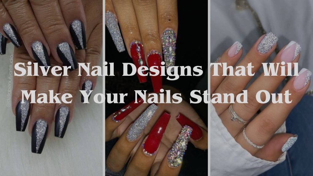 50+ Silver Nail Designs that Will Make Your Nails Stand Out from the Crowd silver nails - black and silver nails