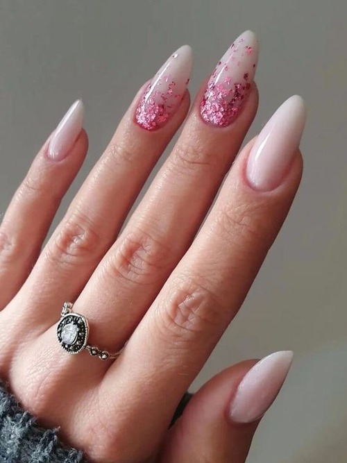 white sparkly nails - white sparkly nails designs
