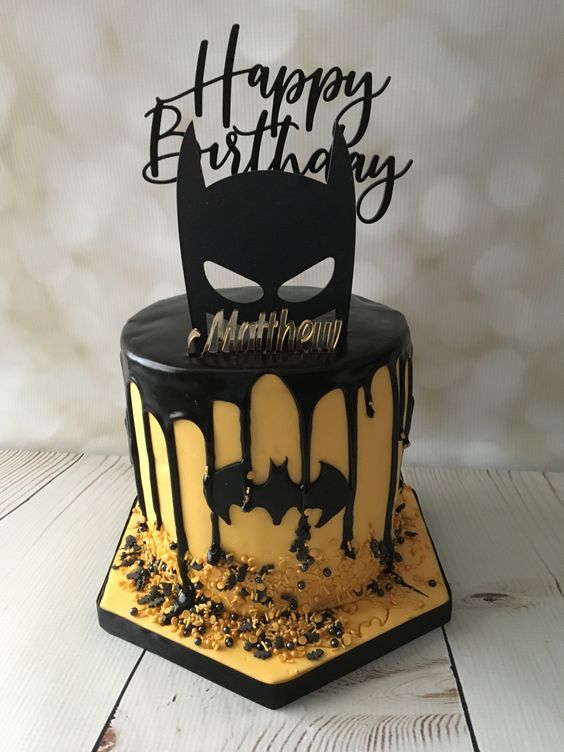 batman cake design 1 layer