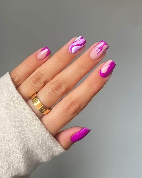 cute short nails designs - cute short nails pink