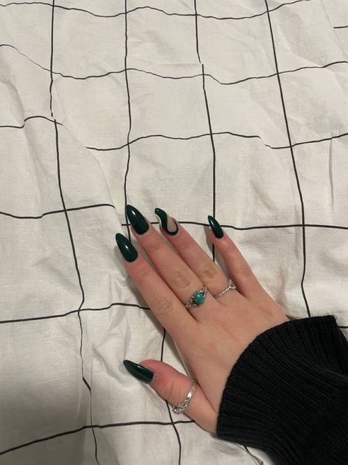 emerald green acrylic nails - green acrylic nails