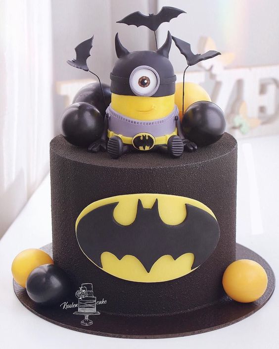 minion batman cakes and cupcakes