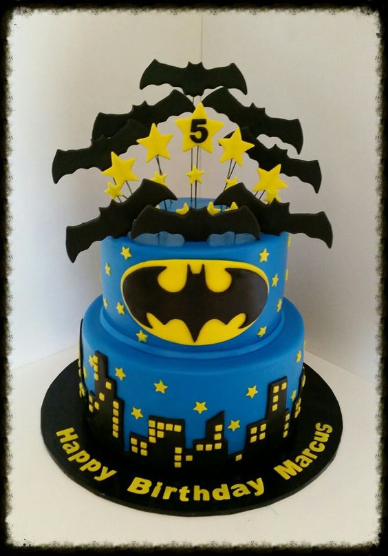 simple batman cake design