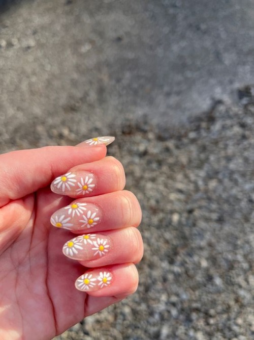 daisy acrylic nails - best acrylic nails