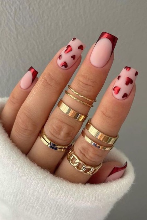 red heart nail designs - best heart nail designs