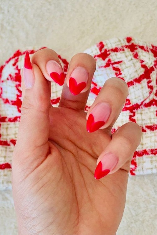 red heart nail designs - cute red heart nail