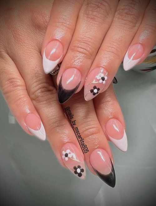 white daisy nails - cute white daisy nails