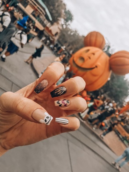 disney halloween nail designs - cute disney halloween nails