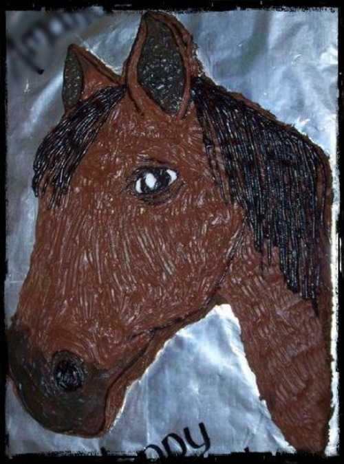 horse head cake - horse cake