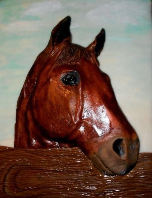 horse head cake - horse head cake tin