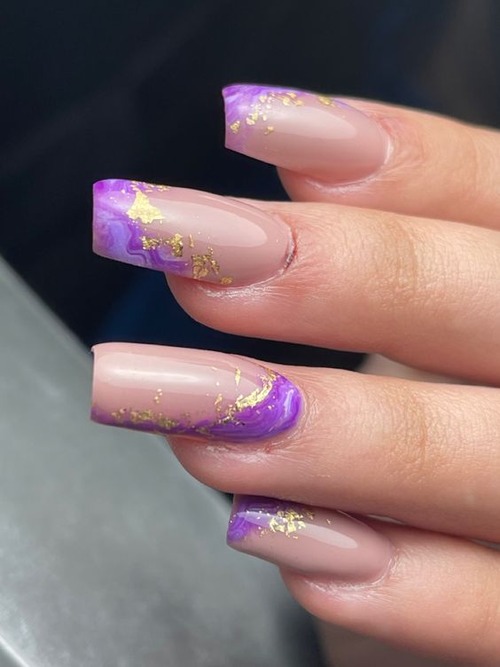 purple marble nails - purple marble nails acrylic